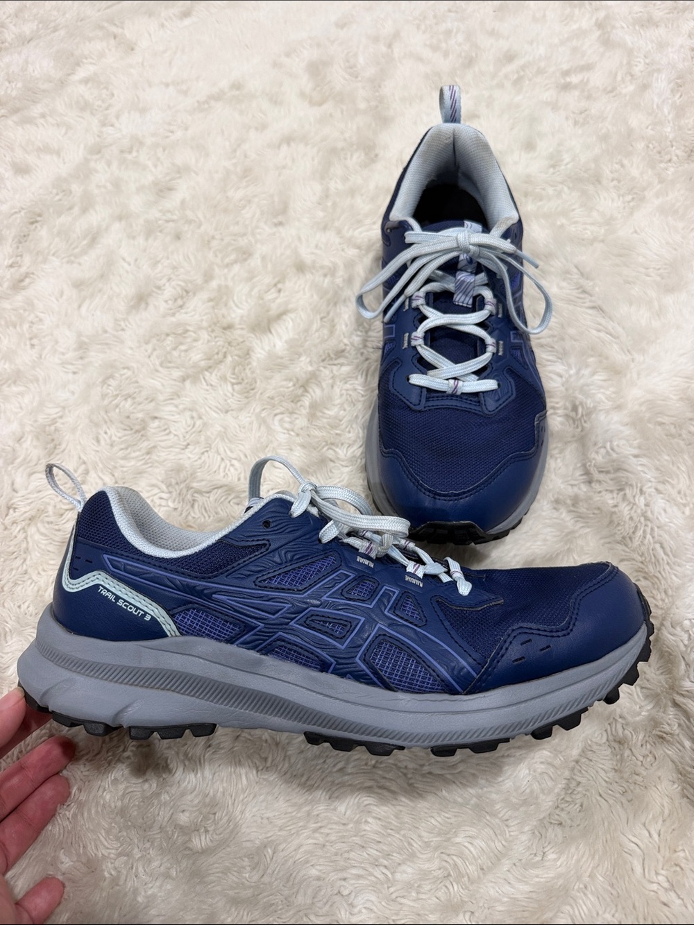 ASICS Trail Scout 3 women's trail running shoes in indigo blue size 11